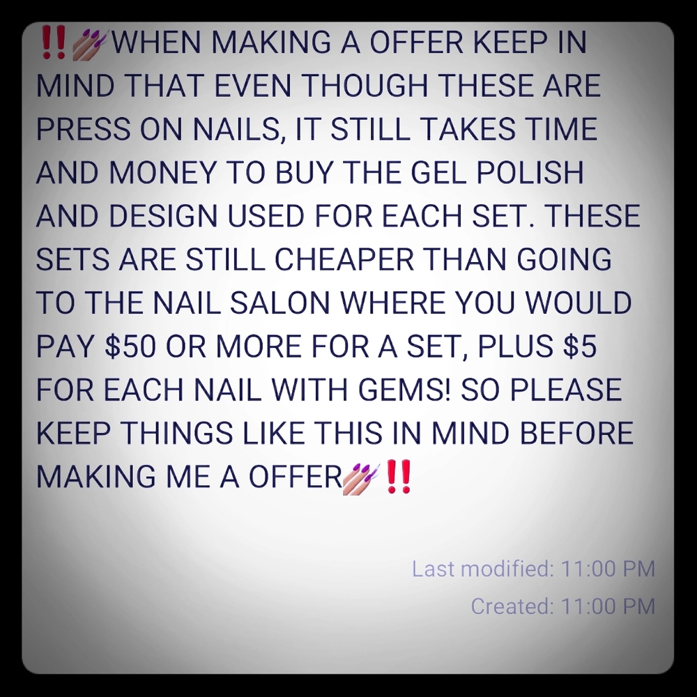 ❗Things to remember for nail prices ❗